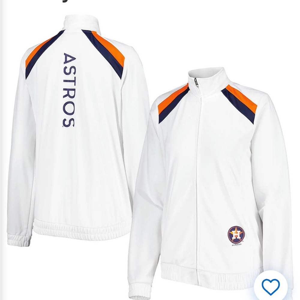 NWT Houston Astros Red Flag Full Zip Jacket by G-III 4Her By Carl Banks